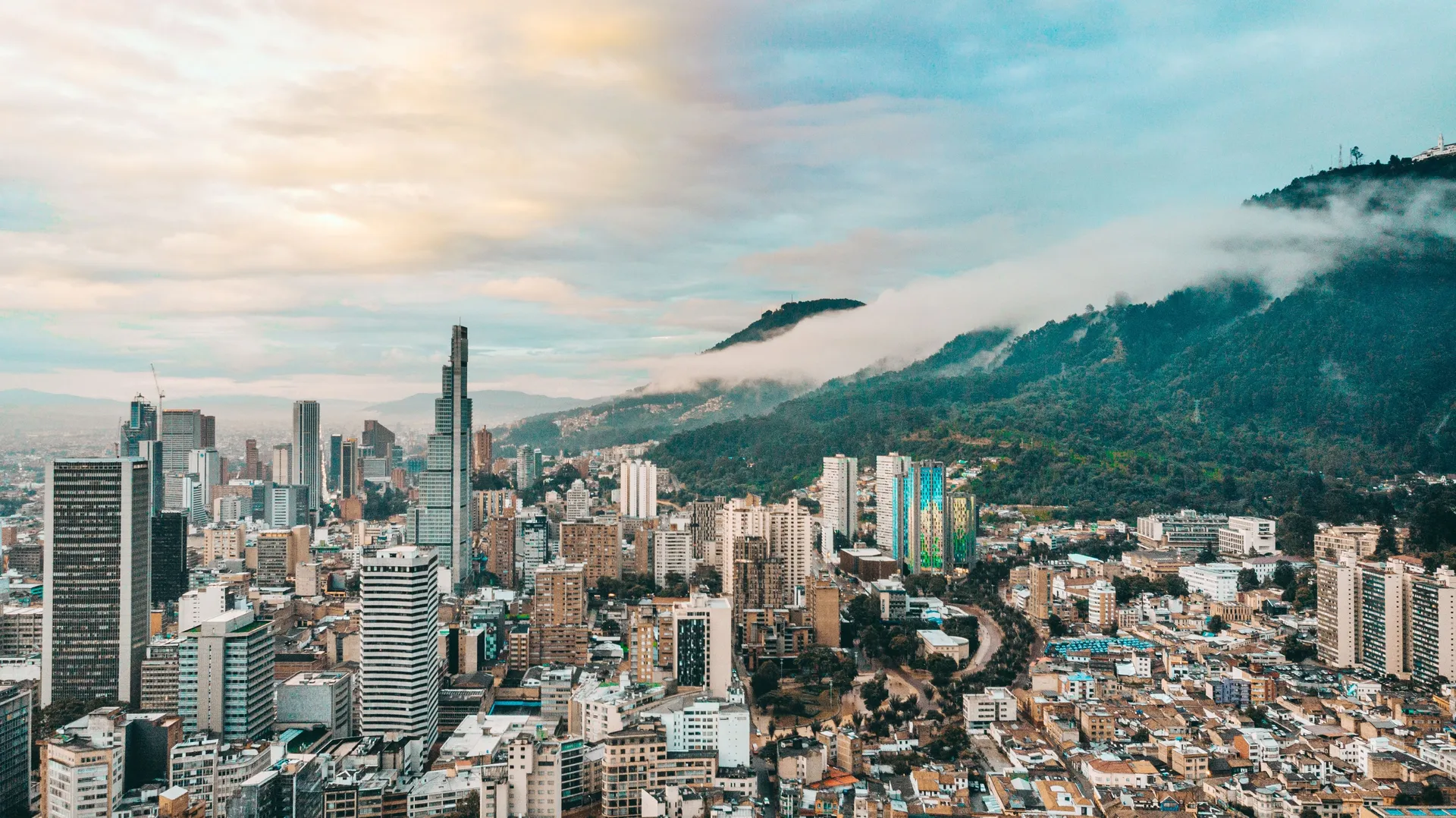 Bogotá's skyline with the eastern hills rising behind the city