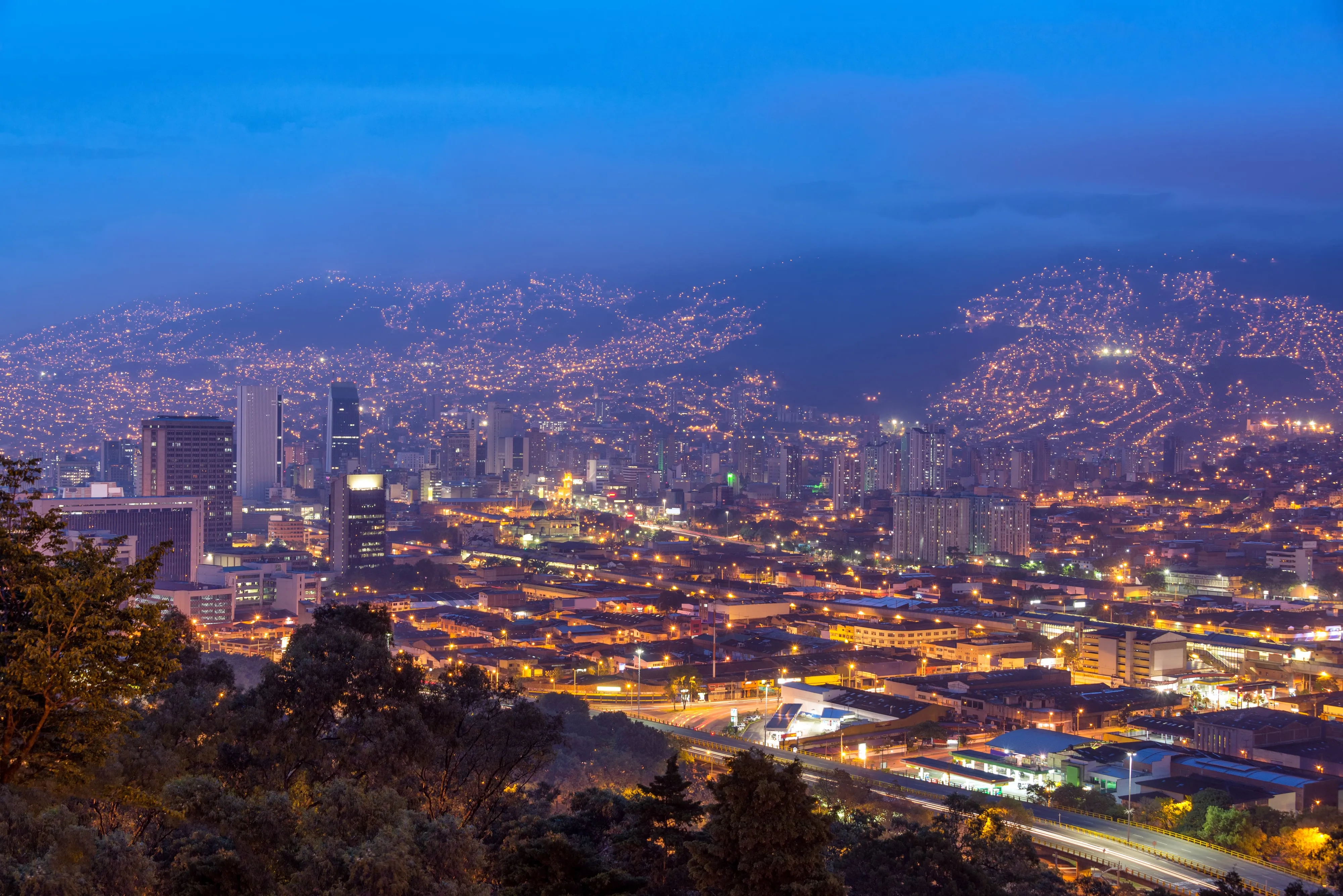 Medellín cityscape in the Aburrá Valley